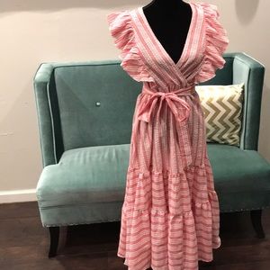 Fit Flare Ruffle Sleeveless Summer Retro Sundress